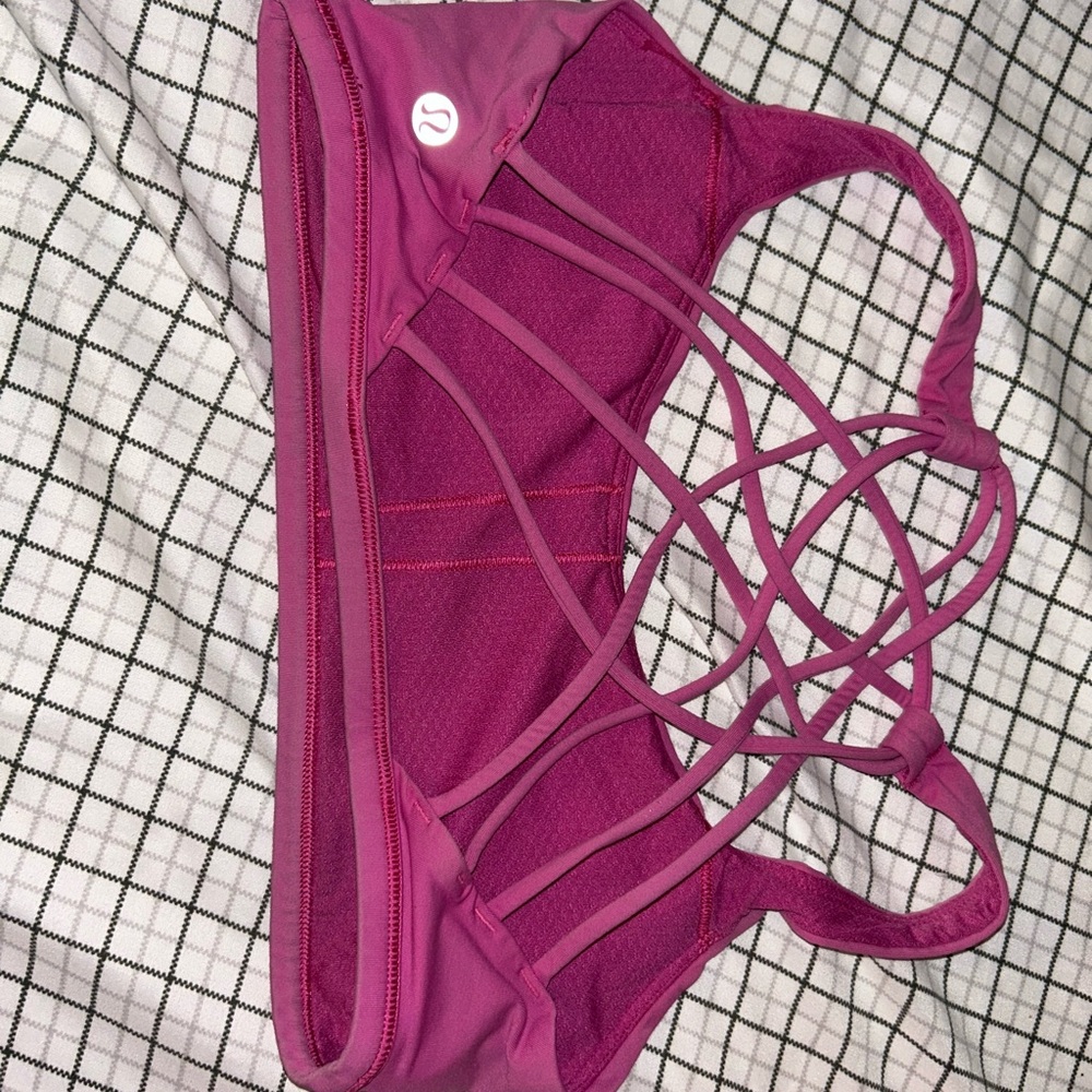 lululemon athletica Women's Strappy Sports Bra - Pink